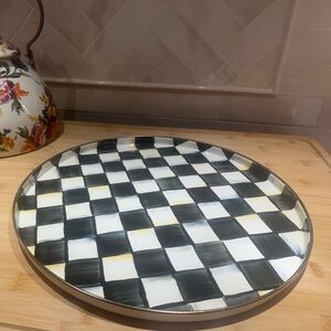 Mackenzie Childs classic check large enamel serving tray
